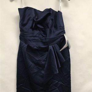 NWT David’s Navy Sleeveless Cocktail Dress